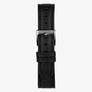 Cuero negro - Gun Metal - 36 mm
