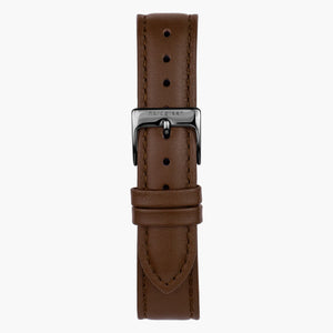 Cuero Marrón - Gun Metal - 40mm/42mm