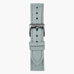 ST18POGMVEDG &Vegansk læder urremme - grå med gun metal spænde - 18mm